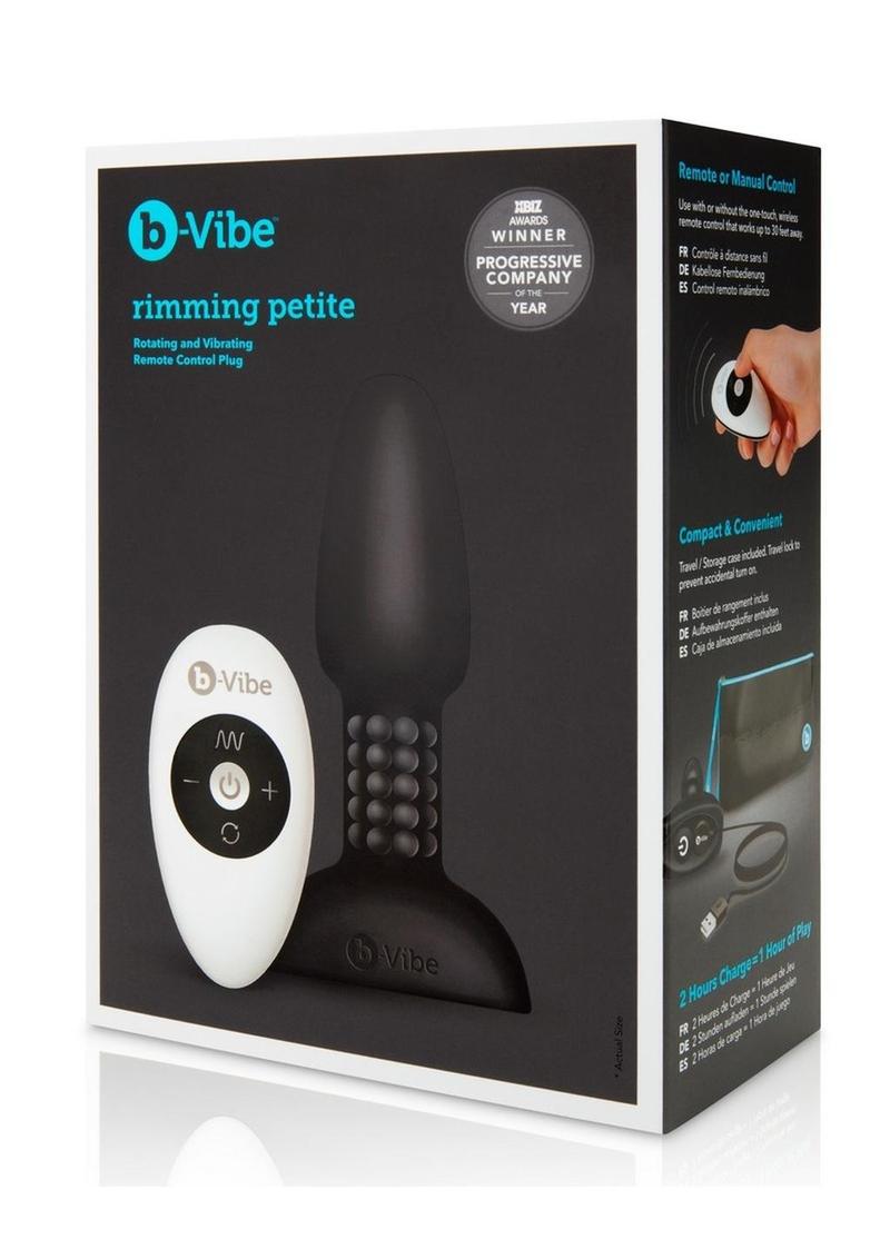 B-Vibe Rimming Petite Rechargeable Silicone Anal Plug with Remote Control