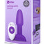 B-Vibe Rimming Petite Rechargeable Silicone Anal Plug with Remote Control - Purple