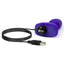 B-Vibe Rimming Petite Rechargeable Silicone Anal Plug with Remote Control - Purple