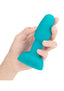 B-Vibe Rimming Petite Rechargeable Silicone Anal Plug with Remote Control - Teal