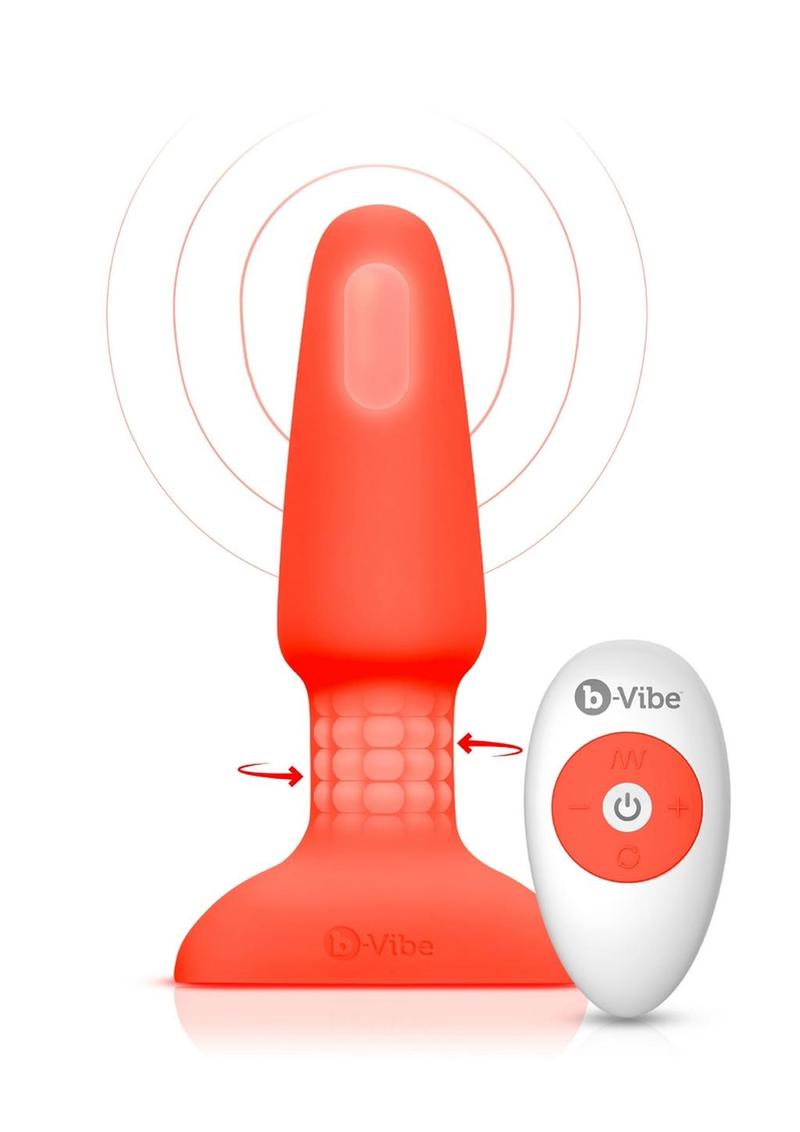 B-Vibe Rimming Plug 2 Rechargeable Silicone Anal Plug with Remote