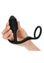 B-Vibe Snug and Tug Silicone Cock Ring and Anal Plug - Black