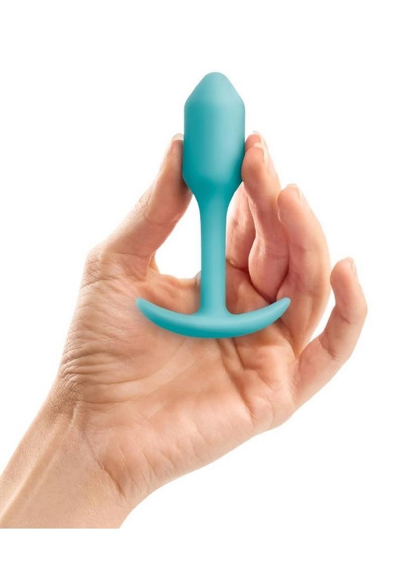 B-Vibe Snug Plug 1 Silicone Weighted Butt Plug - Green/Mint Green