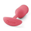 B-Vibe Snug Plug 2 Silicone Weighted Anal Plug - Coral/Orange