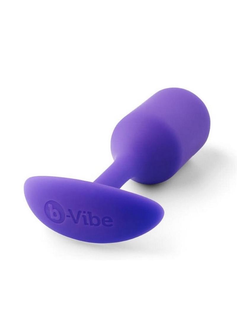 B-Vibe Snug Plug 2 Silicone Weighted Anal Plug - Purple