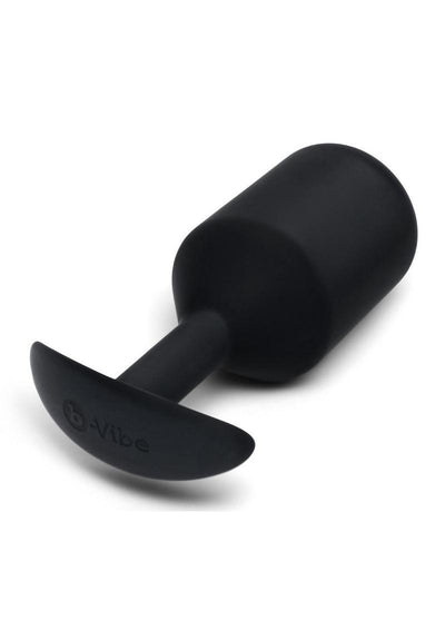 B-Vibe Snug Plug 7 Silicone Weighted Anal Plug - Black