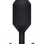 B-Vibe Snug Plug 7 Silicone Weighted Anal Plug - Black