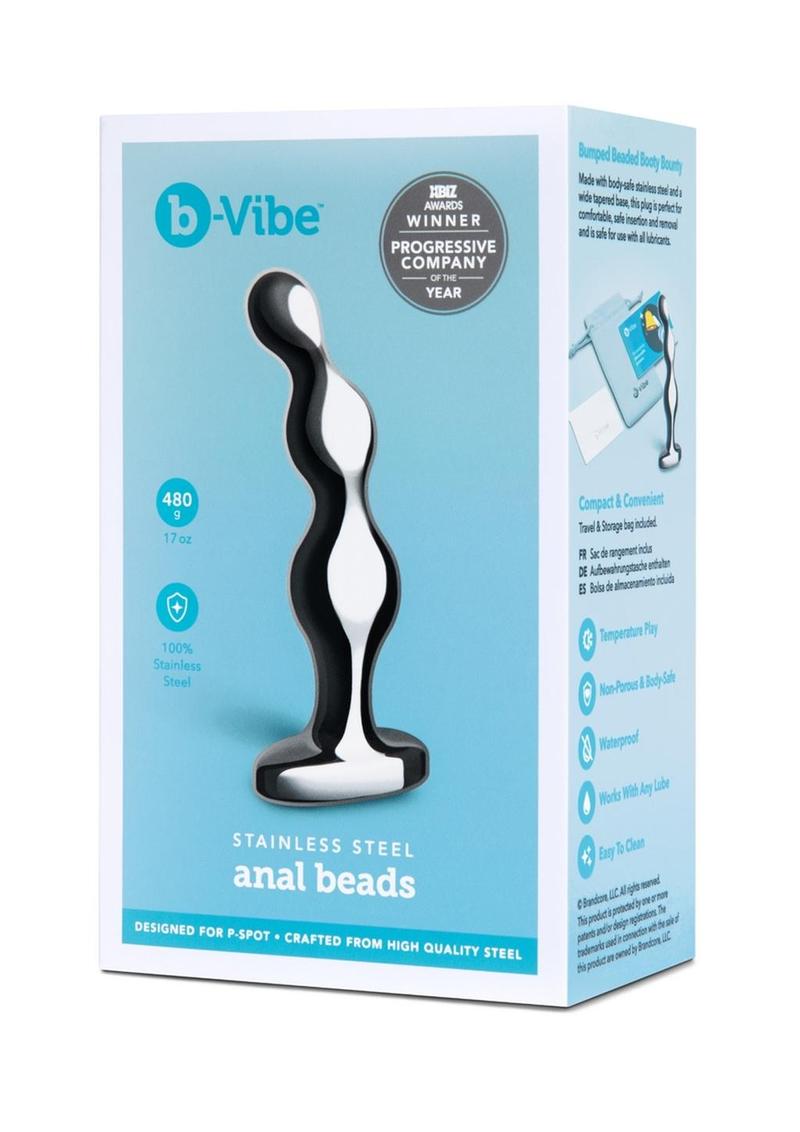 B-Vibe Stainless Steel Anal Beads