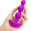 B-Vibe Triplet Anal Beads Rechargeable Silicone Beads with Remote Control - Fuchsia/Pink