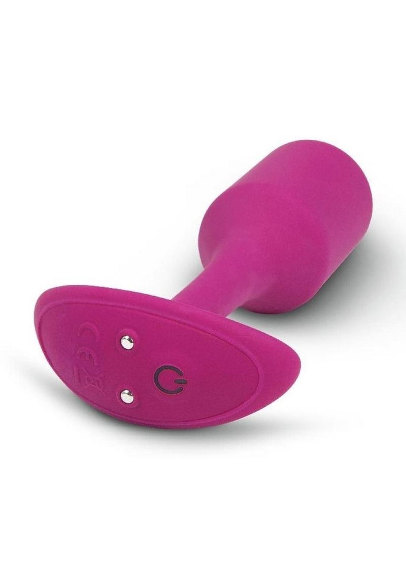 B-Vibe Vibrating Snug Plug 2 Rechargeable Silicone Anal Plug - Red/Rose