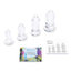 B-Vibes Anal Dilators Glass Plug - Clear - 4 Per Set/Set