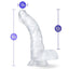 B Yours Diamond Luster Dildo - Clear - 8.5in