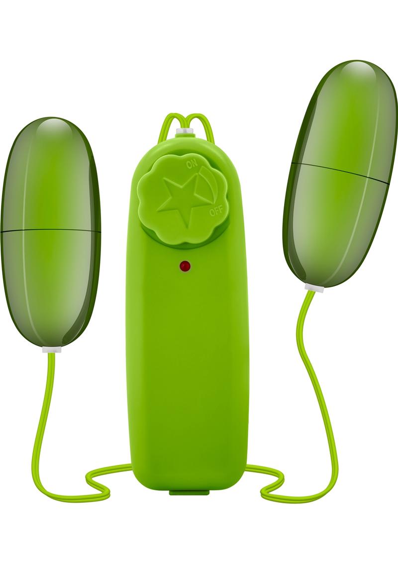 B Yours Double Pop Eggs with Remote Control - Green/Lime