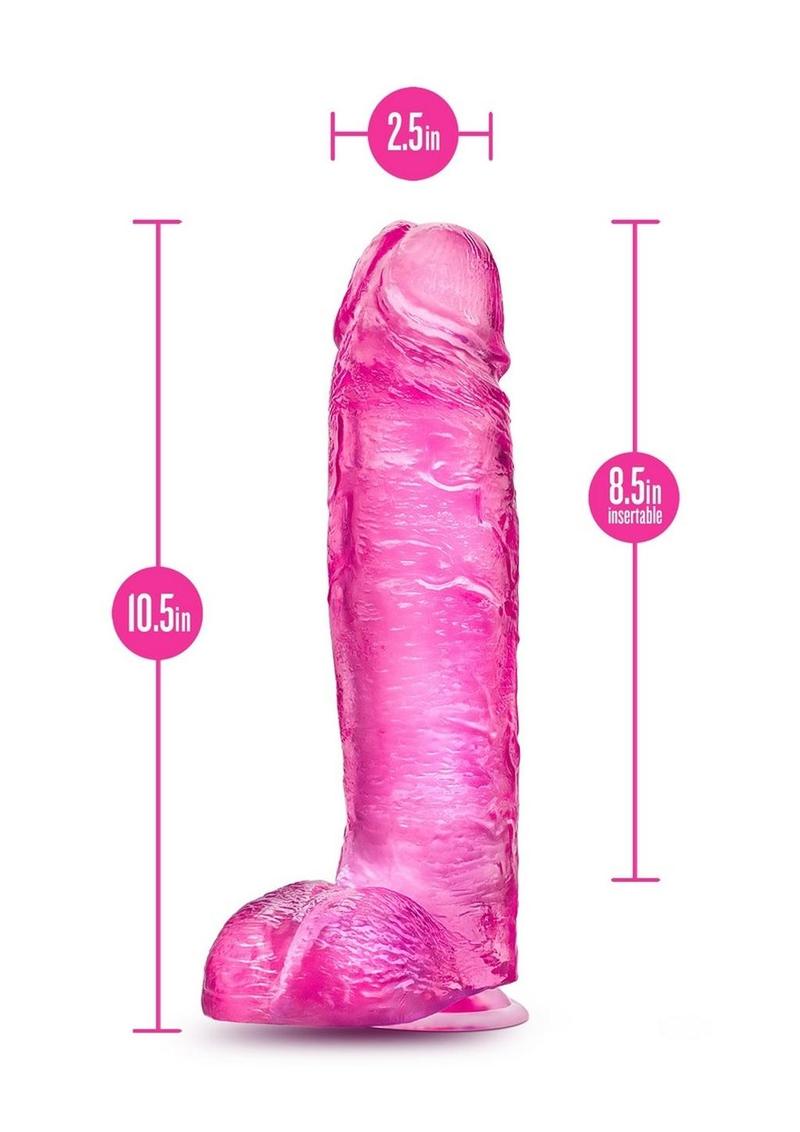 B Yours Plus Big N' Bulky Realistic Dildo with Suction Cup - Pink