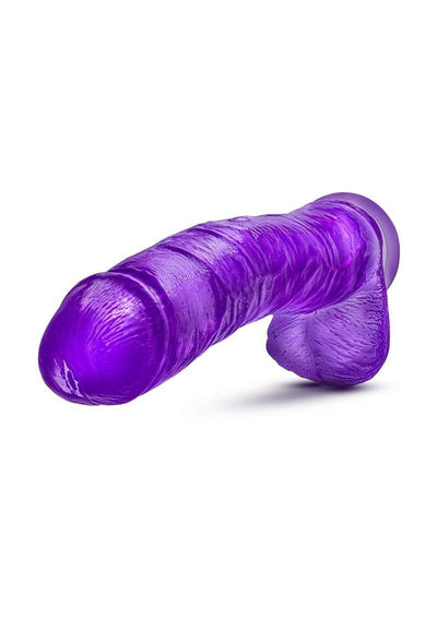 B Yours Plus Hefty N' Hung Realistic Dildo with Suction Cup - Purple