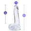 B Yours Plus Rock N' Roll Realistic Dildo with Balls - Clear - 8in