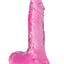 B Yours Plus Rock N' Roll Realistic Dildo with Balls - Pink - 8in