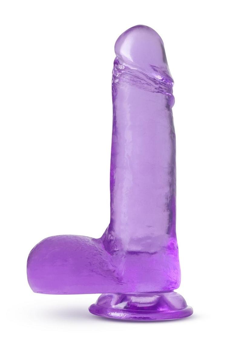 B Yours Plus Rock N' Roll Realistic Dildo with Balls - Purple - 7.25in