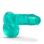 B Yours Plus Rock N' Roll Realistic Dildo with Balls - Teal - 7.25in