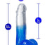 B Yours Stilla Blue Dildo - Blue/Clear - 6in