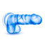 B Yours Sweet N' Hard 4 Dildo with Balls - Blue - 7.75in