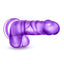 B Yours Sweet N' Hard 4 Dildo with Balls - Purple - 7.75in