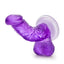 B Yours Sweet N' Hard 8 Dildo with Balls - Purple - 6.5in