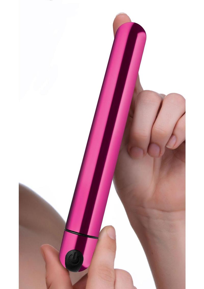 Bang! 10x Slim Metallic Rechargeable Bullet - Pink