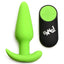 Bang! 21x Glow In The Dark Rechargeable Silicone Butt Plug with Remote - Green