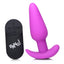 Bang! 21x Vibrating Silicone Rechargeable Butt Plug with Remote Control - Purple