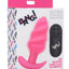 Bang! 21x Vibrating Silicone Rechargeable Swirl Butt Plug with Remote Control - Pink