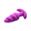 Bang! 21x Vibrating Silicone Rechargeable Swirl Butt Plug with Remote Control - Purple