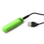 Bang! 28x Glow In The Dark Rechargeable Silicone Bullet with Remote - Green