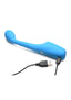 Bang! Digital Rechargeable Silicone G-Spot Vibrator - Blue