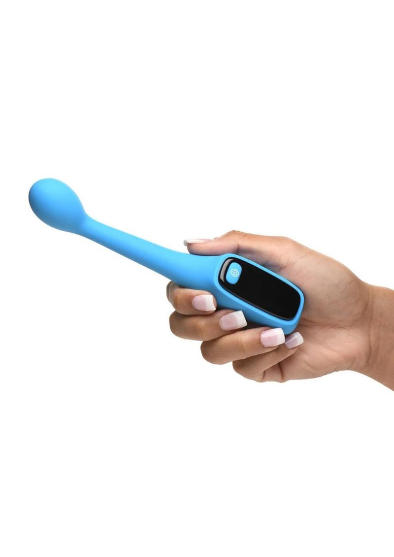 Bang! Digital Rechargeable Silicone G-Spot Vibrator - Blue