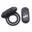 Bang! Silicone Rechargeable Cock Ring and Bullet with Remote Control - Black