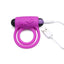 Bang! Silicone Rechargeable Cock Ring and Bullet with Remote Control - Purple