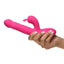 Bang! Thrusting and Vibrating Rechargeable Silicone Rabbit Vibrator - Pink