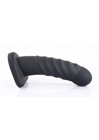 Banx Ribbed Hollow Dildo - Black - 8in