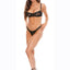 Barely Bare Demi Cup Bra and Panty - Black - One Size - Set