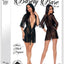 Barely Bare Sheer Black Peignoir - Black - One Size