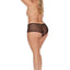 Barely Bare Split Lace Panty - Black - Plus Size/Queen