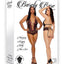 Barely Bare Strappy Plunging Teddy - Black - Plus Size/Queen