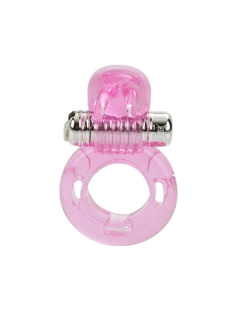 Basic Essentials Bunny Enhancer Vibrating Cock Ring with Clitoral Stimulation