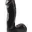 Basix Rubber Works 6.5in Dong with Suction Cup Waterproof - Black