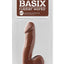 Basix Rubber Works 6.5in Dong with Suction Cup Waterproof - Caramel