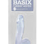 Basix Rubber Works 6.5in Dong with Suction Cup Waterproof - Clear