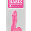 Basix Rubber Works 6.5in Dong with Suction Cup Waterproof - Pink