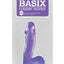 Basix Rubber Works 6.5in Dong with Suction Cup Waterproof - Purple