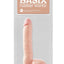 Basix Rubber Works Dong with Suction Cup - Flesh - 9in